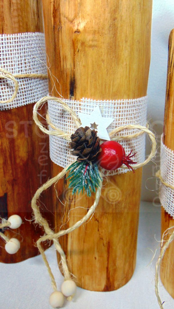 adventné sviečky, drevené sviečky, rustikálne sviečky, vianočné dekorácie, vianoce, drevené dekorácie
