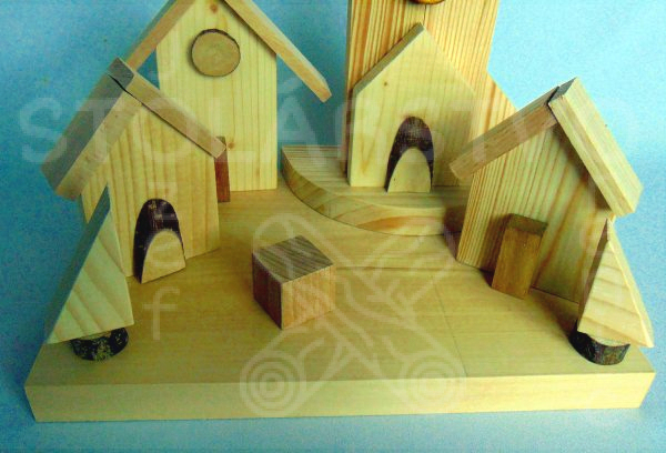 drevené domčeky, ďalšia tvorba, kreatívna sada, kreatívne tvorenie. handmade, domčeky, drevená dedinka